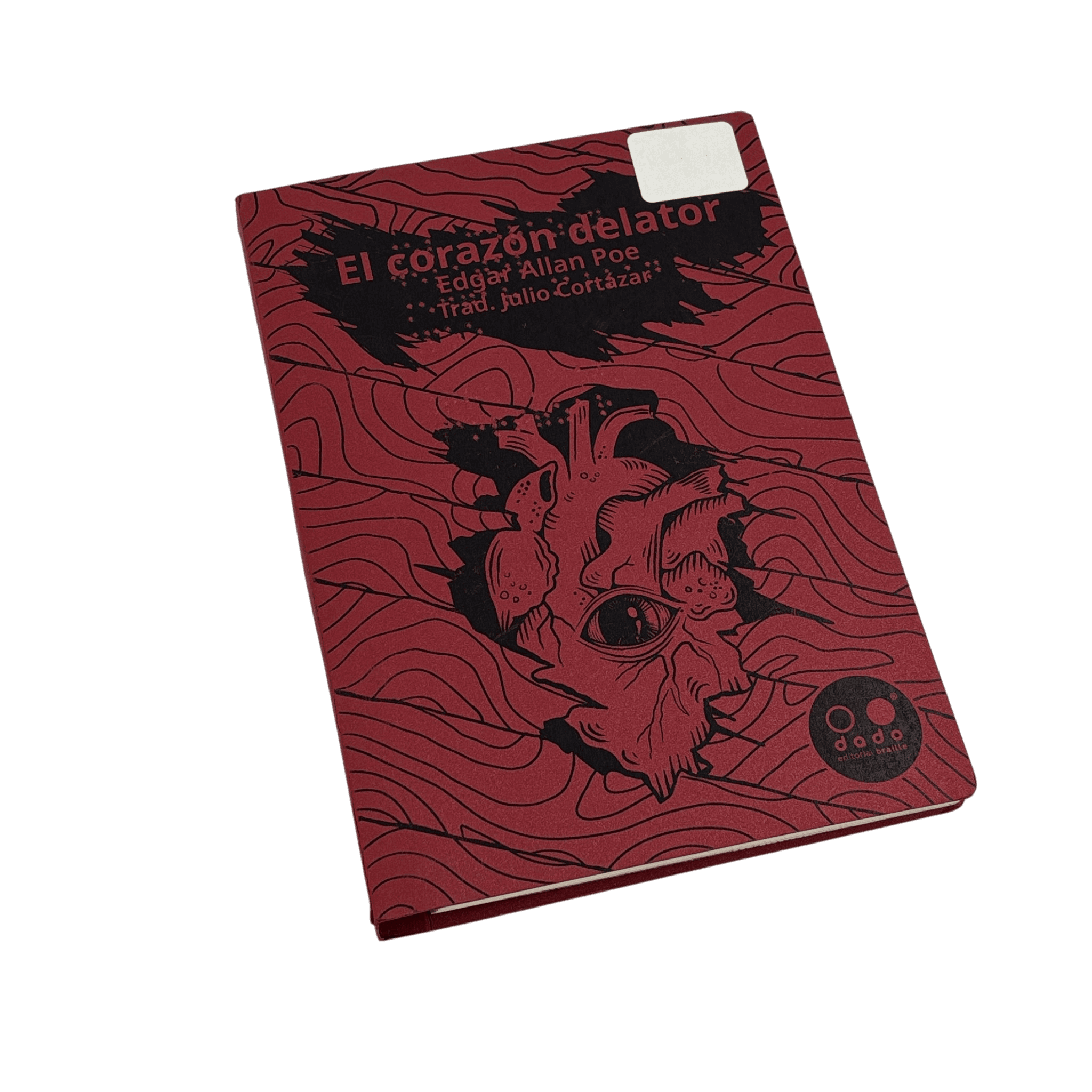 Portada de El corazón delator de Edgar Allan Poe, editorial braille